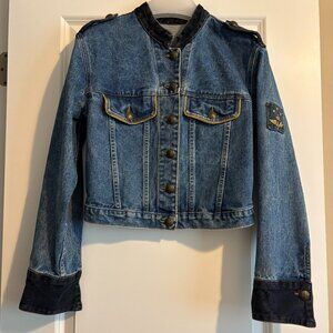 Carole Little Street Wear Military Style Denim Vintage Jacket